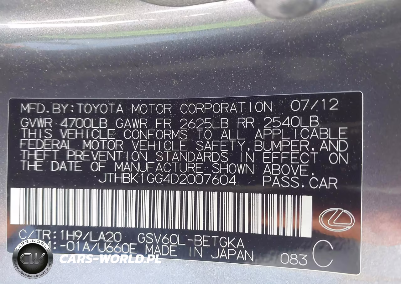 2013 Lexus Es 350 VIN:JTHBK1GG4D2007604 - 9