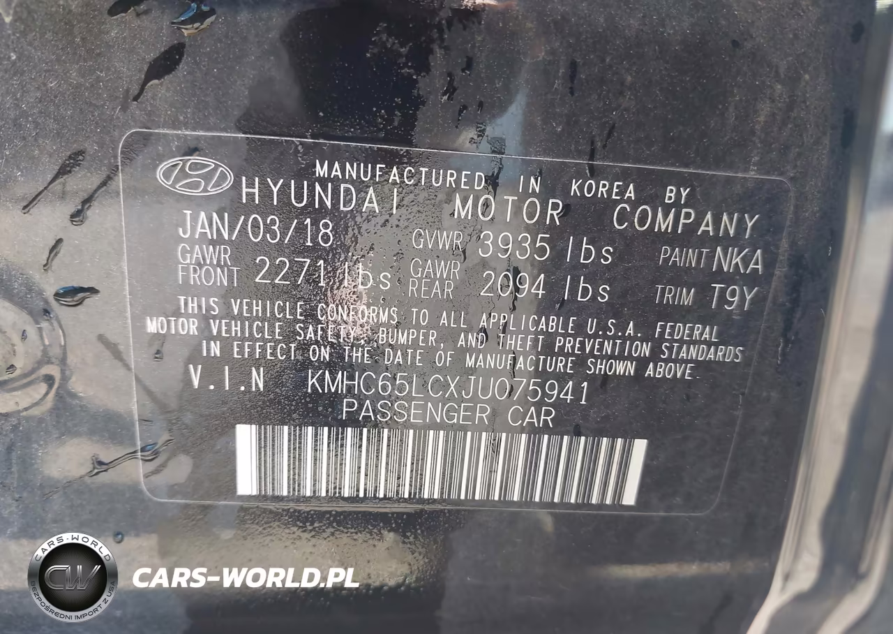 2018 Hyundai Ioniq Hybrid Blue VIN:KMHC65LCXJU075941 - 9