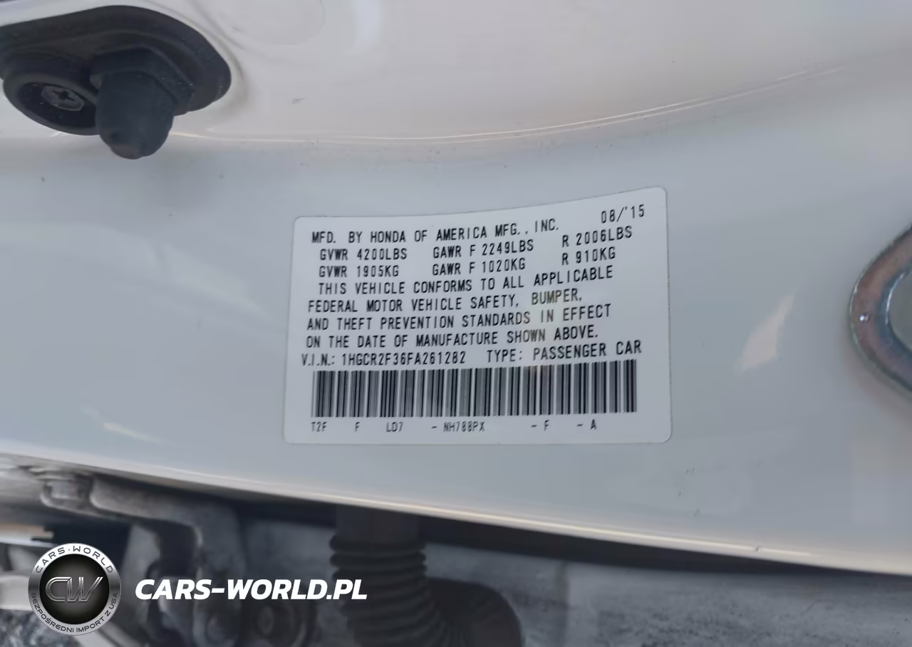 2015 Honda Accord Lx VIN:1HGCR2F36FA261282 - 9