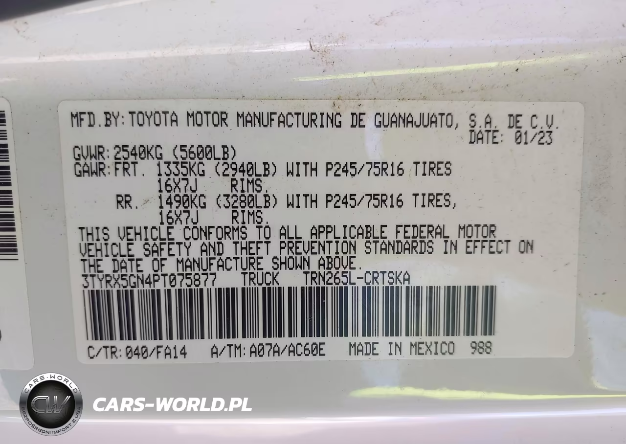 2023 Toyota Tacoma Sr VIN:3TYRX5GN4PT075877 - 9