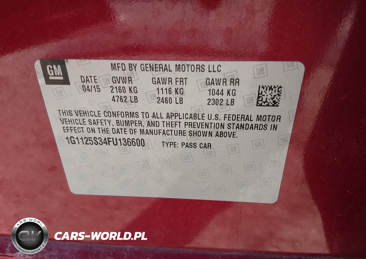 2015 Chevrolet Impala 2Lt VIN:1G1125S34FU136600 - 9