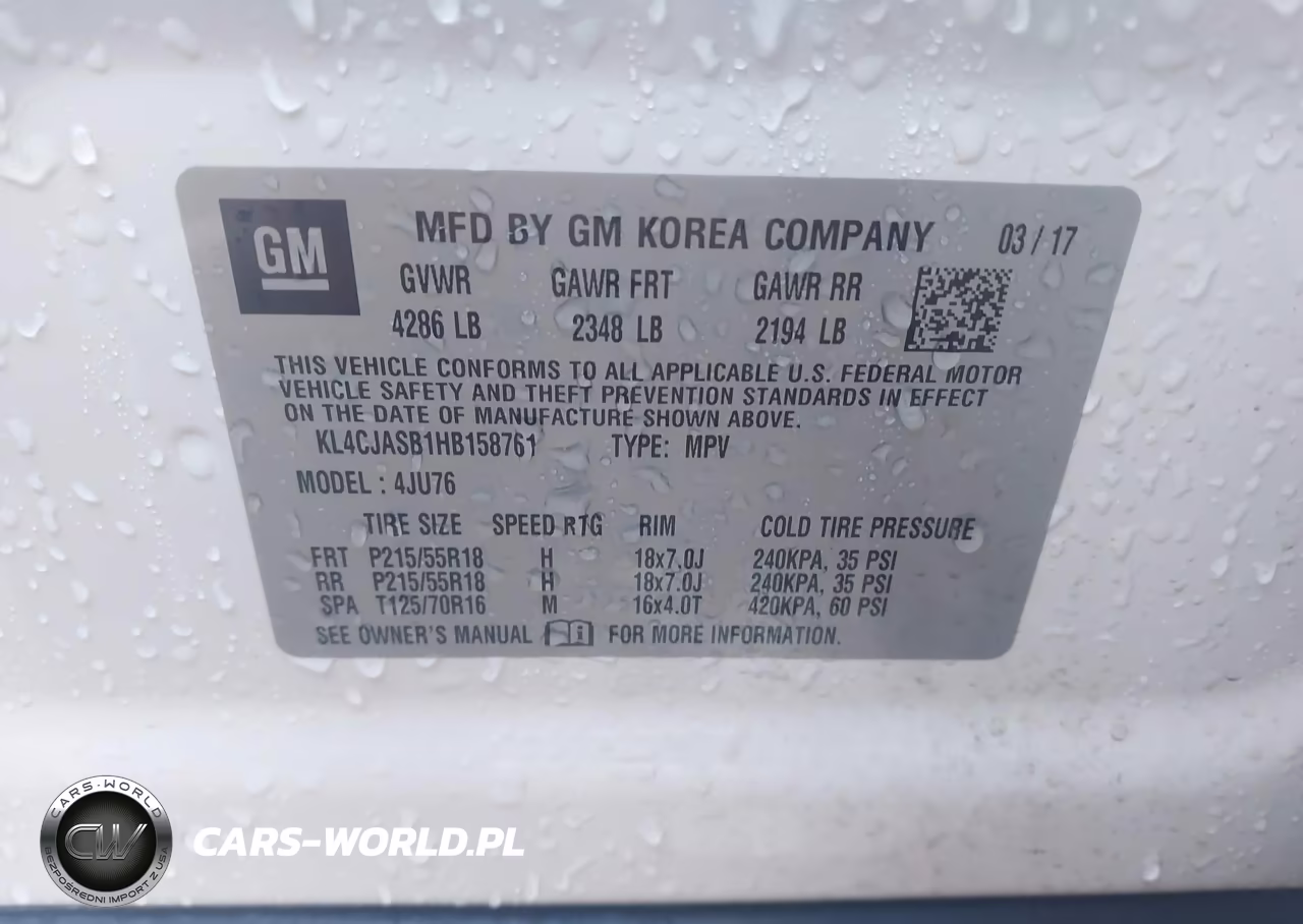 2017 Buick Encore Preferred VIN:KL4CJASB1HB158761 - 9