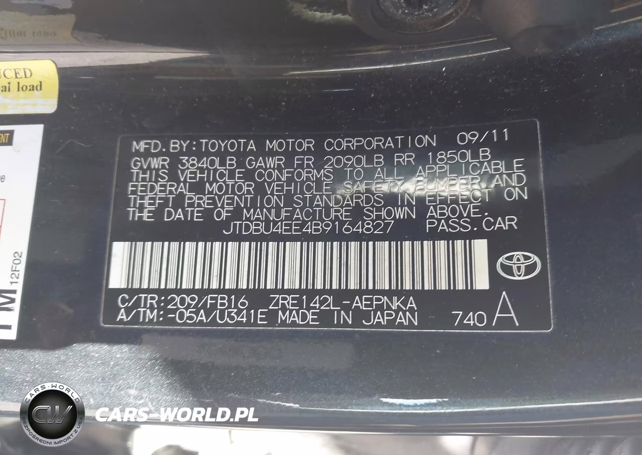 2011 Toyota Corolla Le VIN:JTDBU4EE4B9164827 - 9