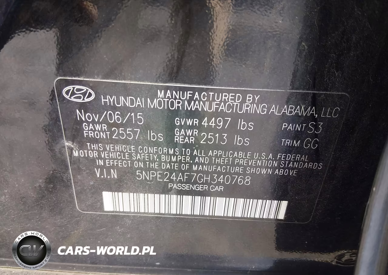 2016 Hyundai Sonata Se VIN:5NPE24AF7GH340768 - 9