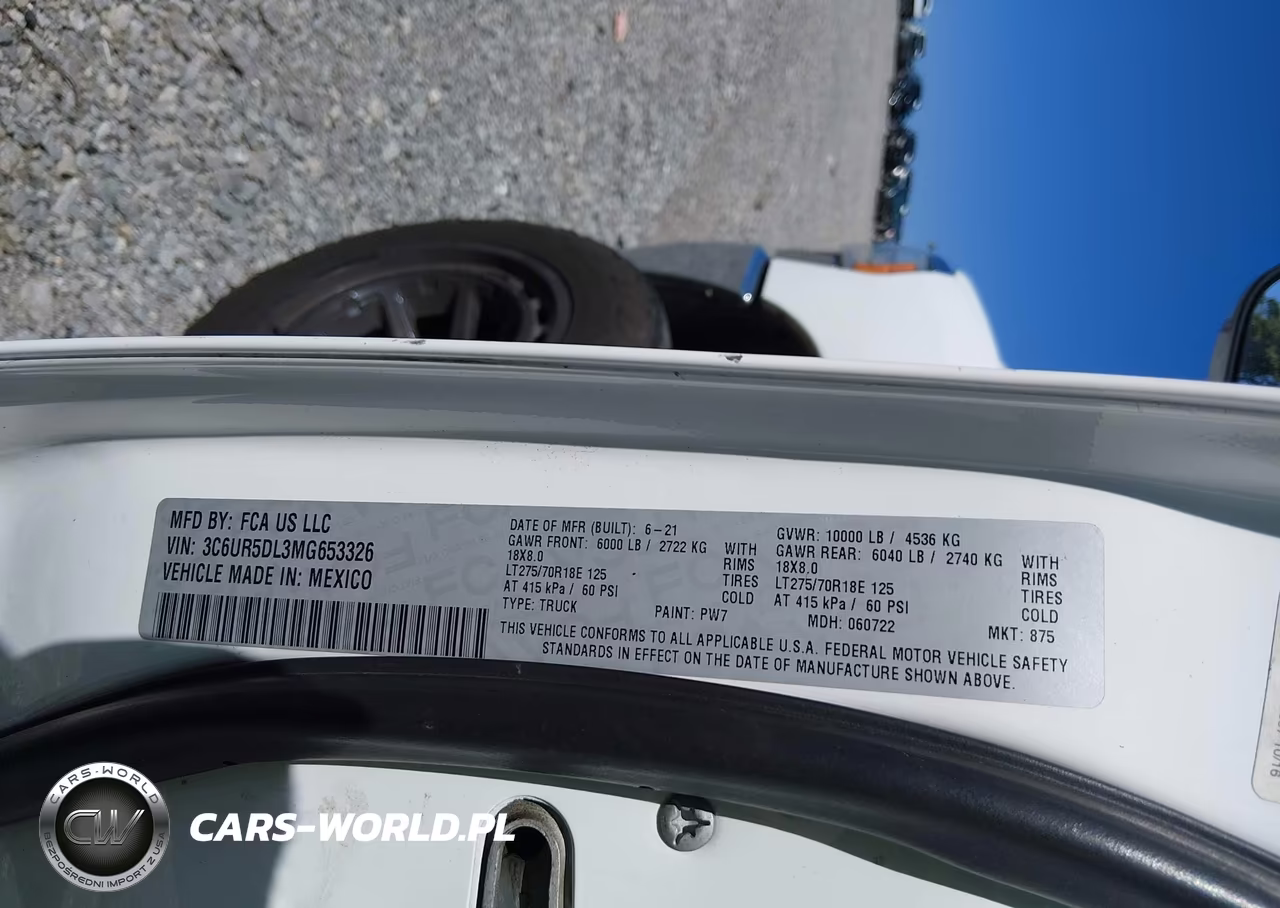 2021 Ram 2500 Big Horn 4X4 6'4 Box VIN:3C6UR5DL3MG653326 - 9