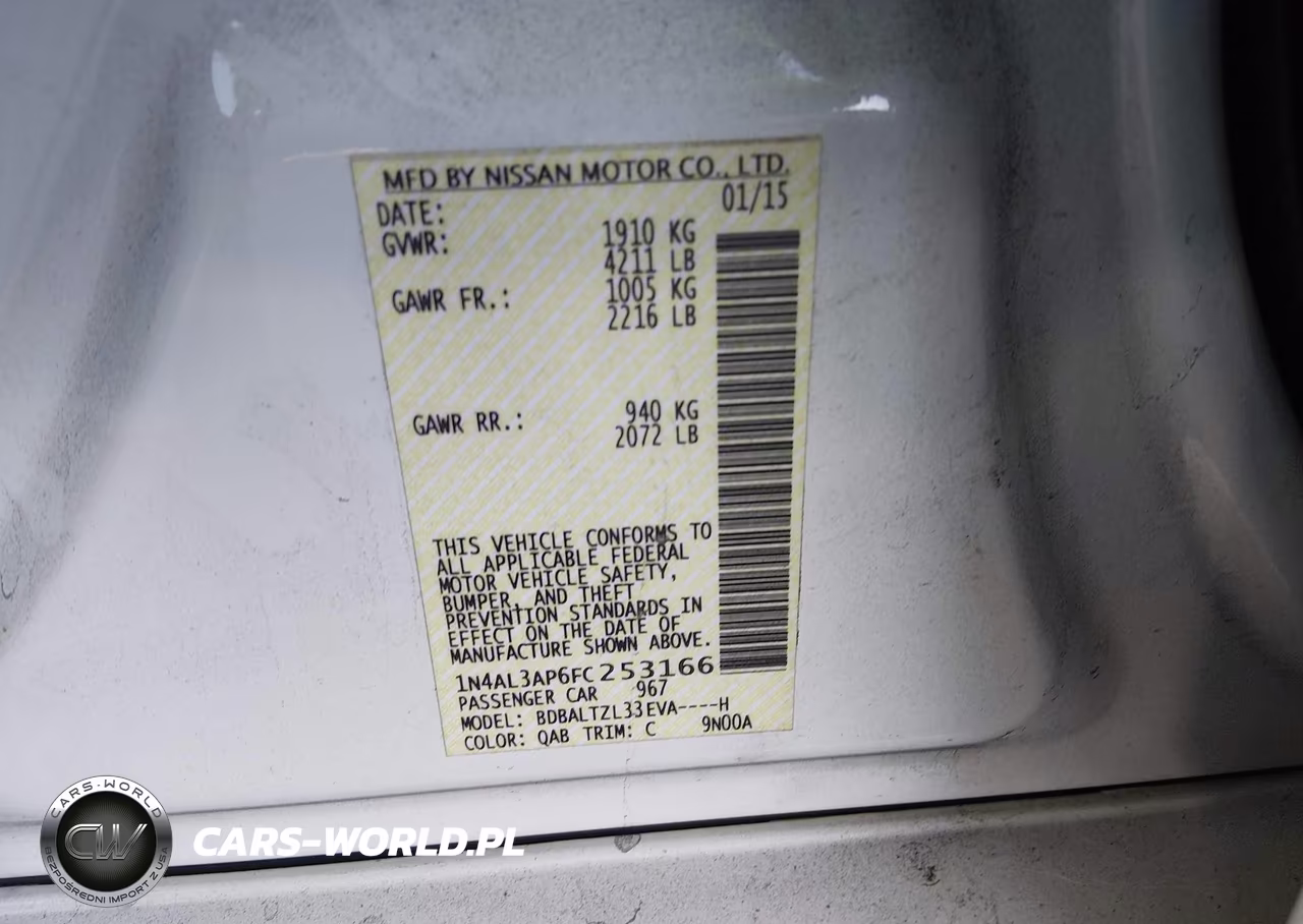 2015 Nissan Altima 2.5 Sl VIN:1N4AL3AP6FC253166 - 9