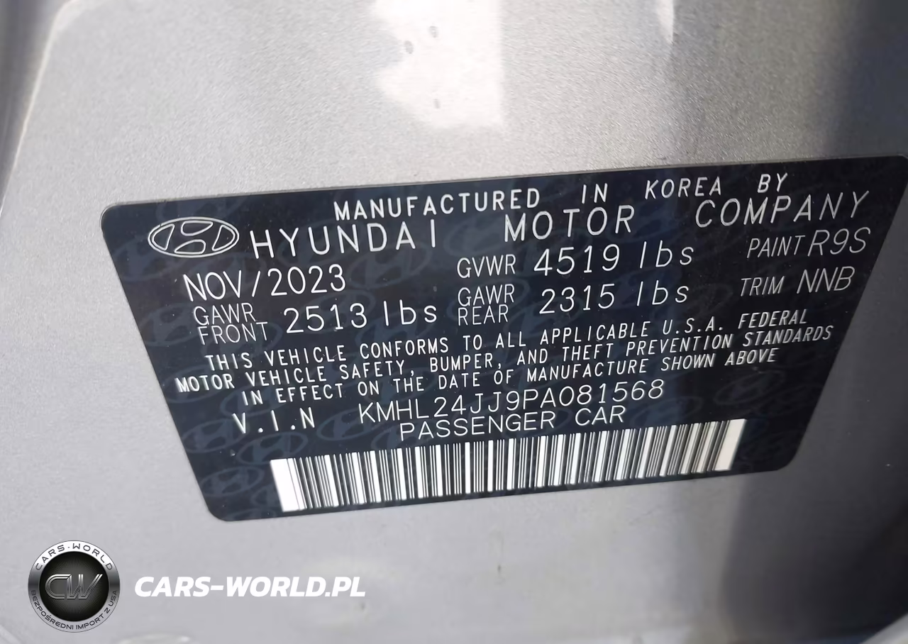 2023 Hyundai Sonata Hybrid Blue VIN:KMHL24JJ9PA081568 - 9