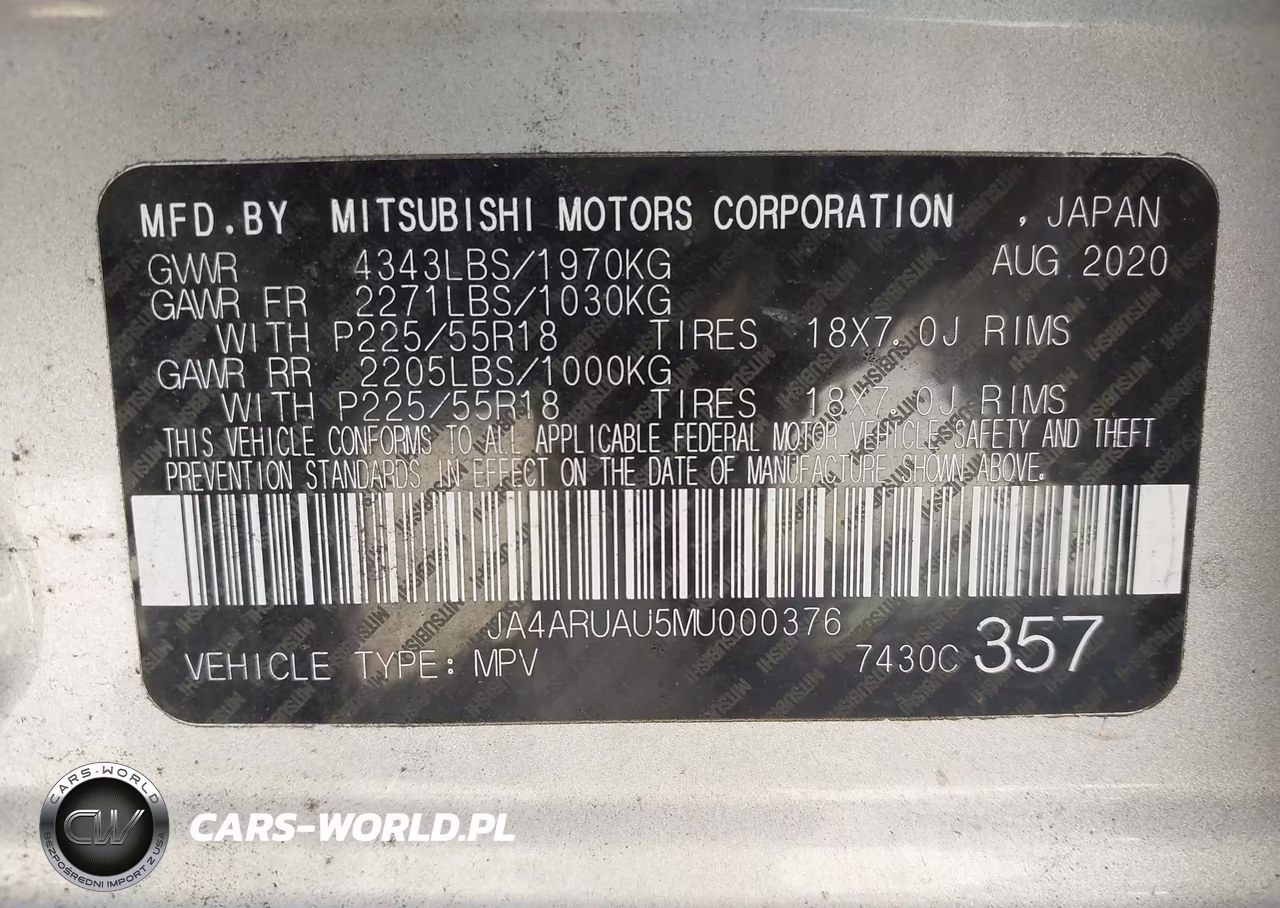 2021 Mitsubishi Outlander Sport 2.0 Es Awc VIN:JA4ARUAU5MU000376 - 9