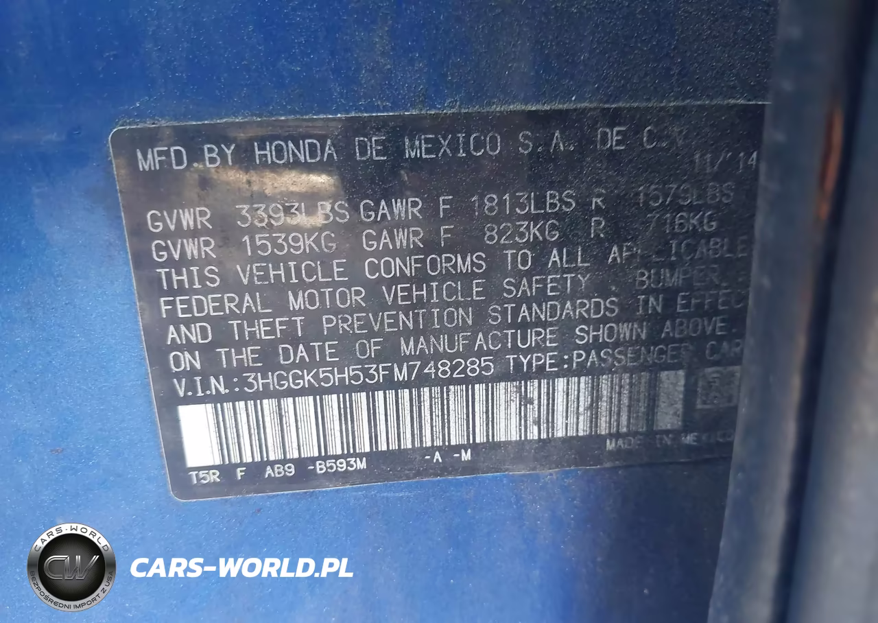 2015 Honda Fit Lx VIN:3HGGK5H53FM748285 - 9