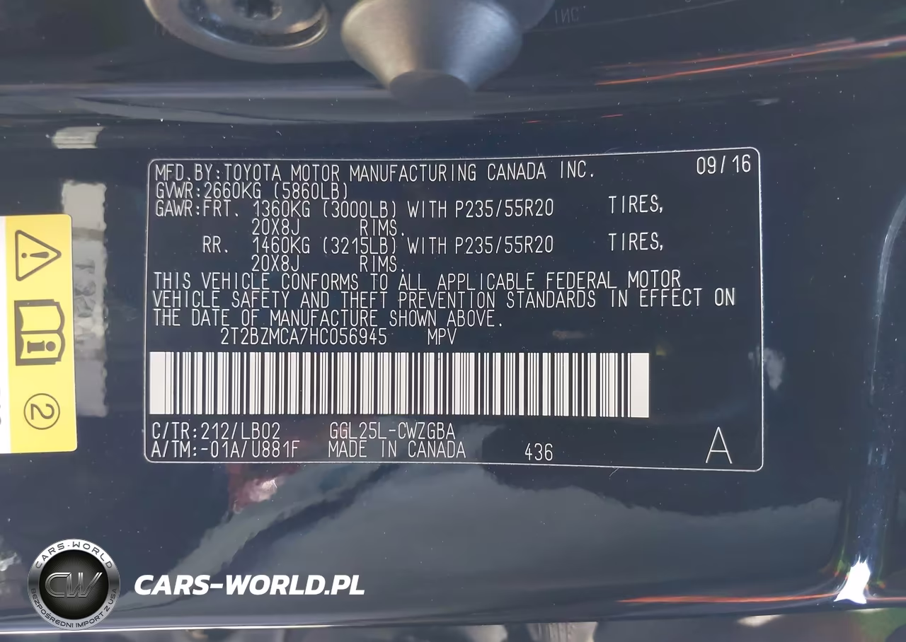 2017 Lexus Rx 350 VIN:2T2BZMCA7HC056945 - 9