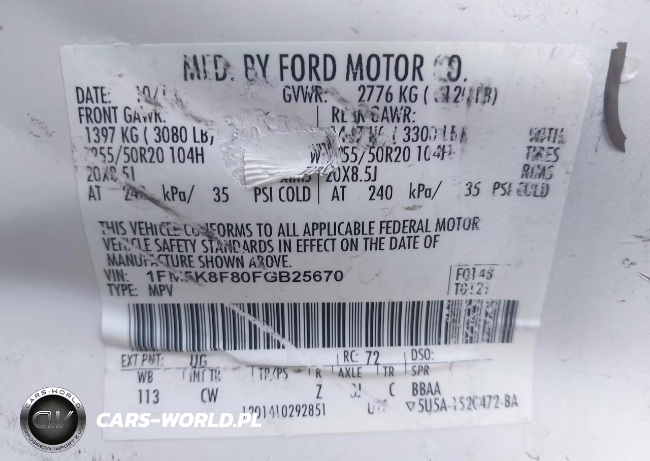 2015 Ford Explorer Limited VIN:1FM5K8F80FGB25670 - 9