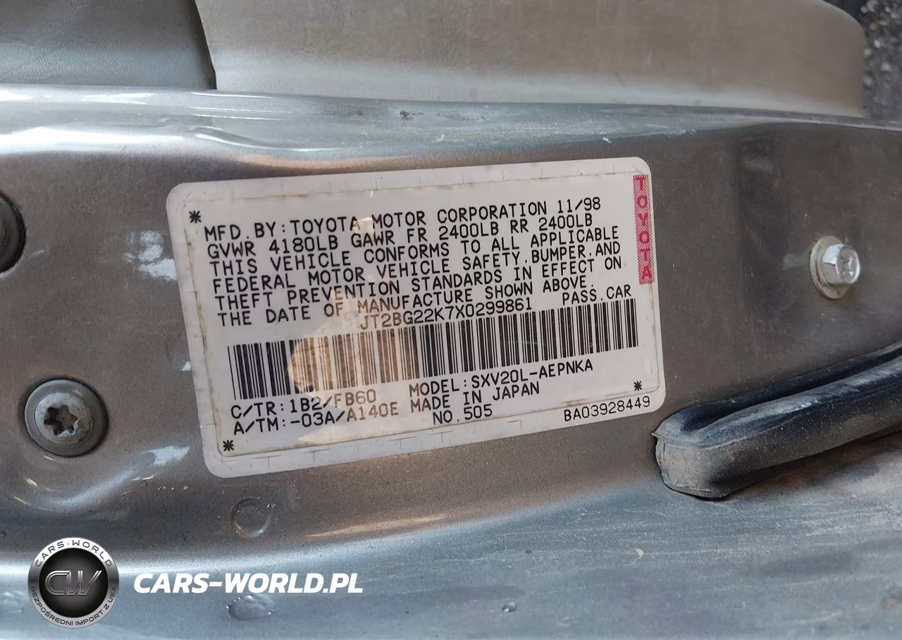 1999 Toyota Camry Le VIN:JT2BG22K7X0299861 - 9