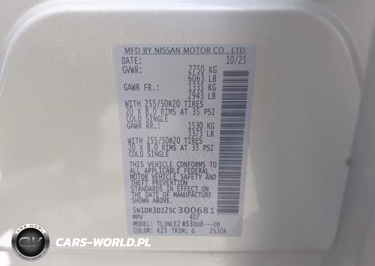 2025 Nissan Pathfinder Platinum 4Wd VIN:5N1DR3DJ2SC300681 - 9