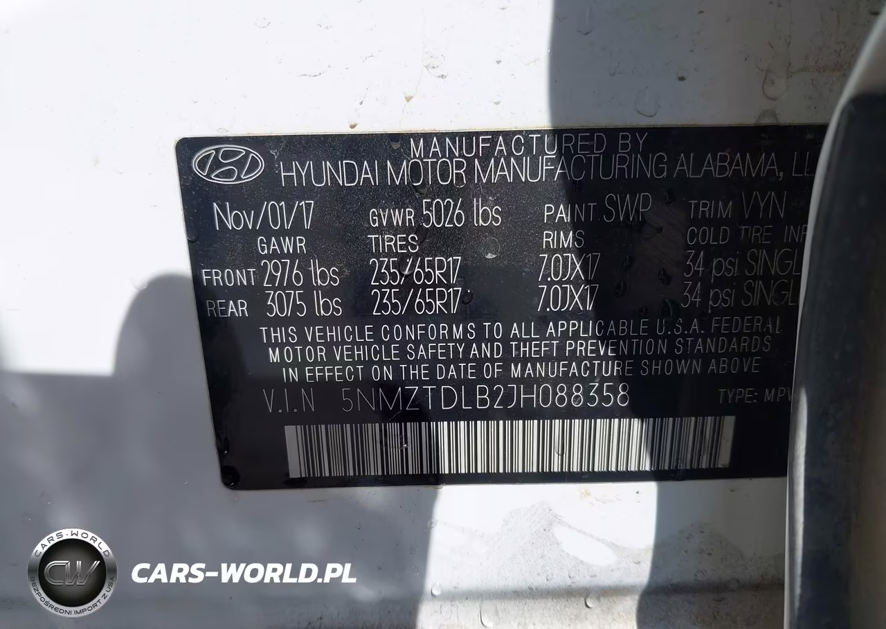 2018 Hyundai Santa Fe Sport 2.4L VIN:5NMZTDLB2JH088358 - 9