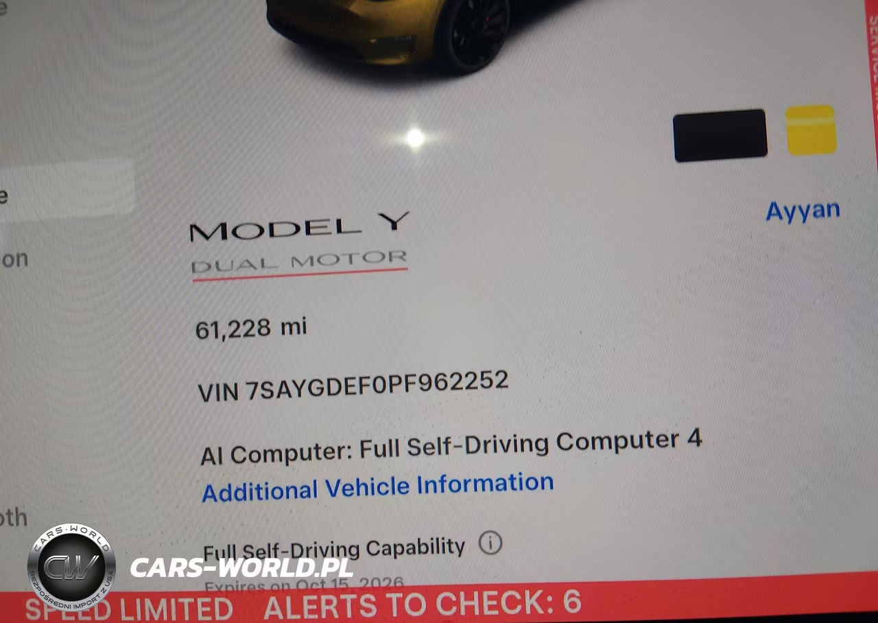 2023 Tesla Model Y Performance Dual Motor All-Wheel Drive VIN:7SAYGDEF0PF962252 - 7