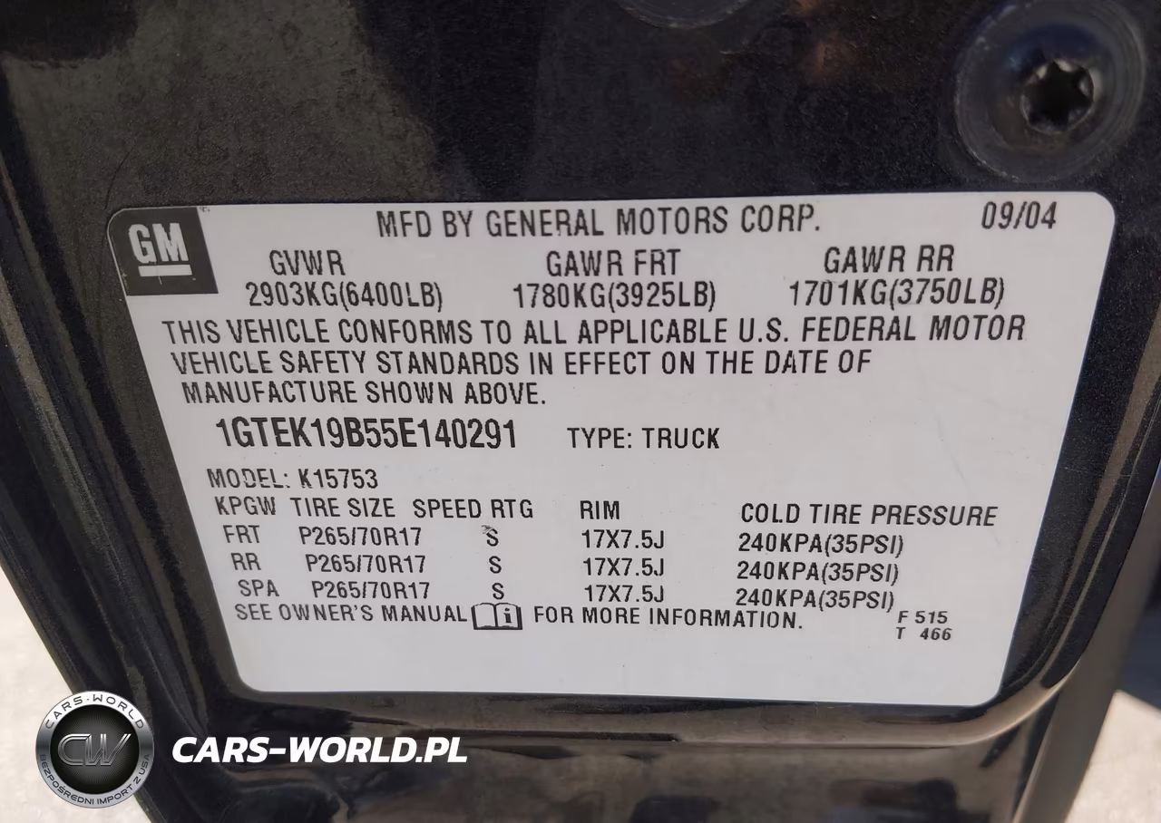 2005 GMC Sierra 1500 Sle VIN:1GTEK19B55E140291 - 9