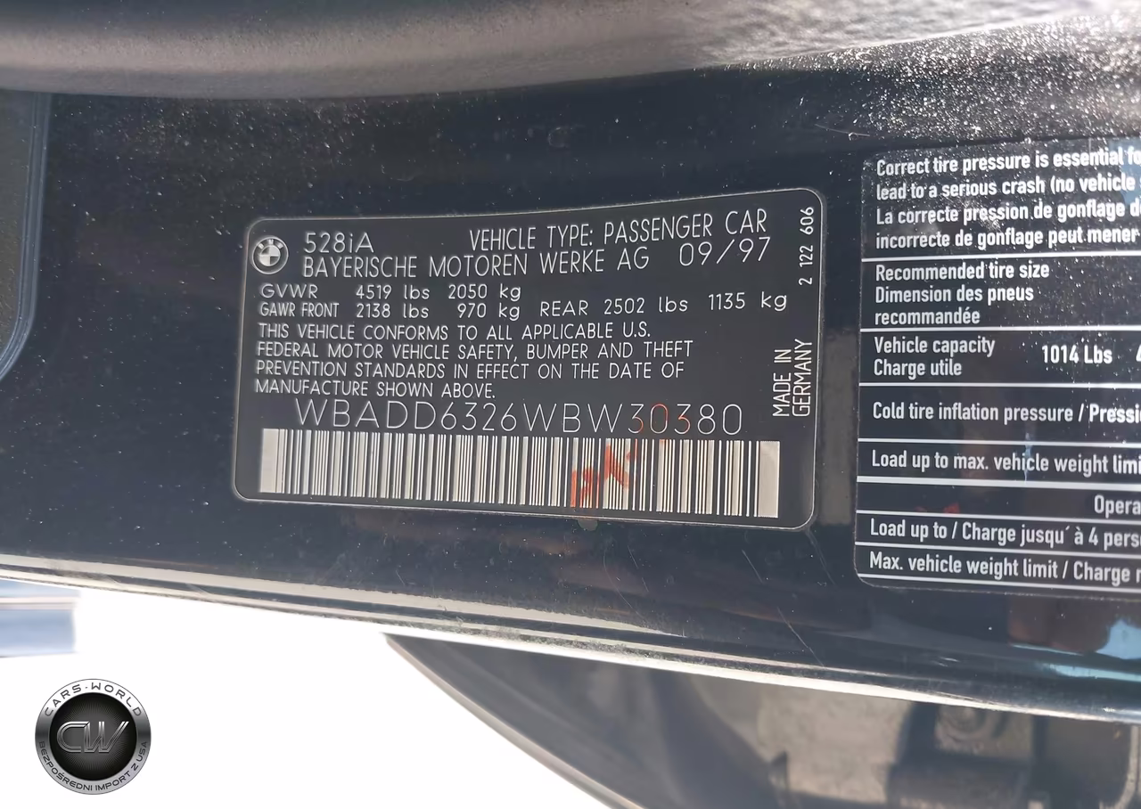 1998 BMW 528I VIN:WBADD6326WBW30380 - 9