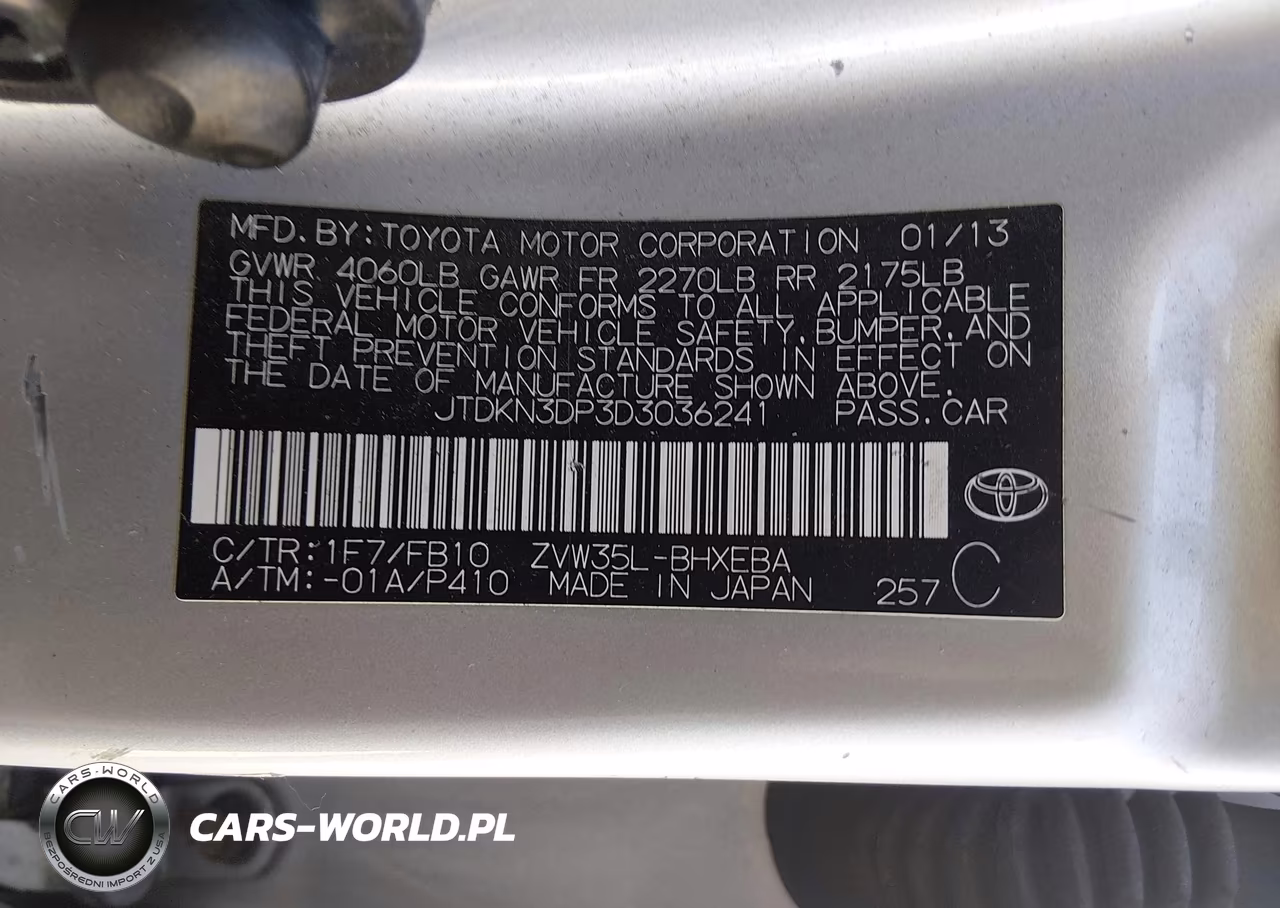 2013 Toyota Prius Plug-In VIN:JTDKN3DP3D3036241 - 9