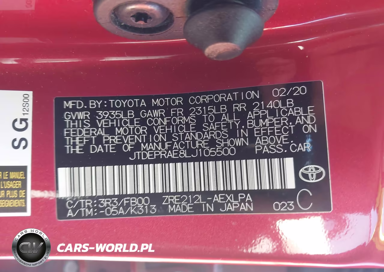 2020 Toyota Corolla Le VIN:JTDEPRAE8LJ105500 - 9