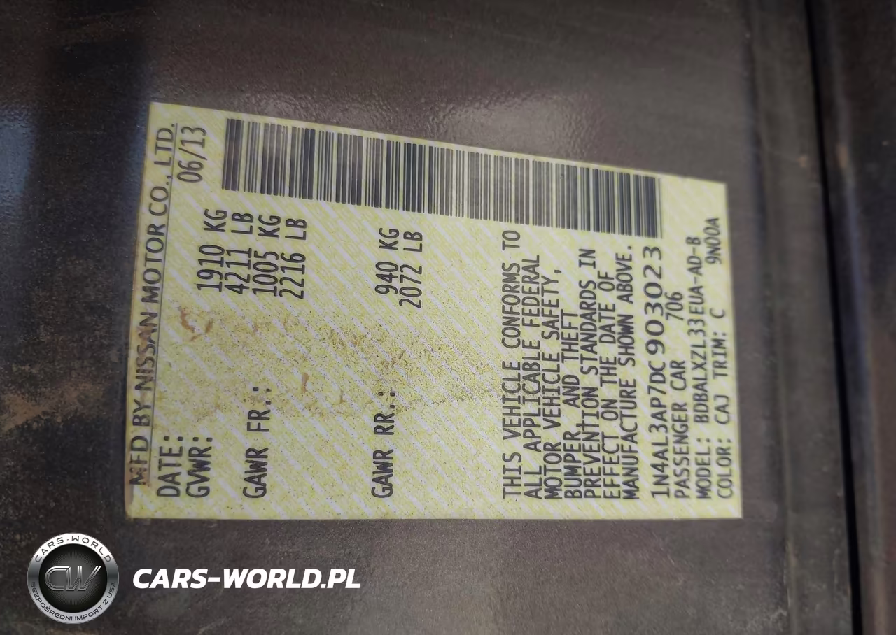 2013 Nissan Altima 2.5 Sl VIN:1N4AL3AP7DC903023 - 9