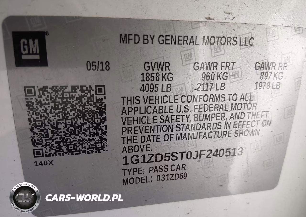 2018 Chevrolet Malibu Lt VIN:1G1ZD5ST0JF240513 - 9
