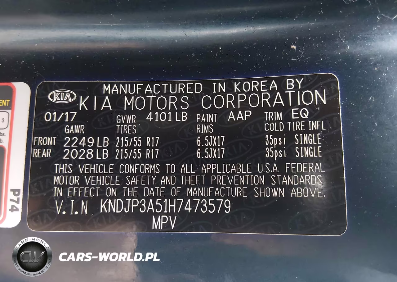 2017 Kia Soul + VIN:KNDJP3A51H7473579 - 9