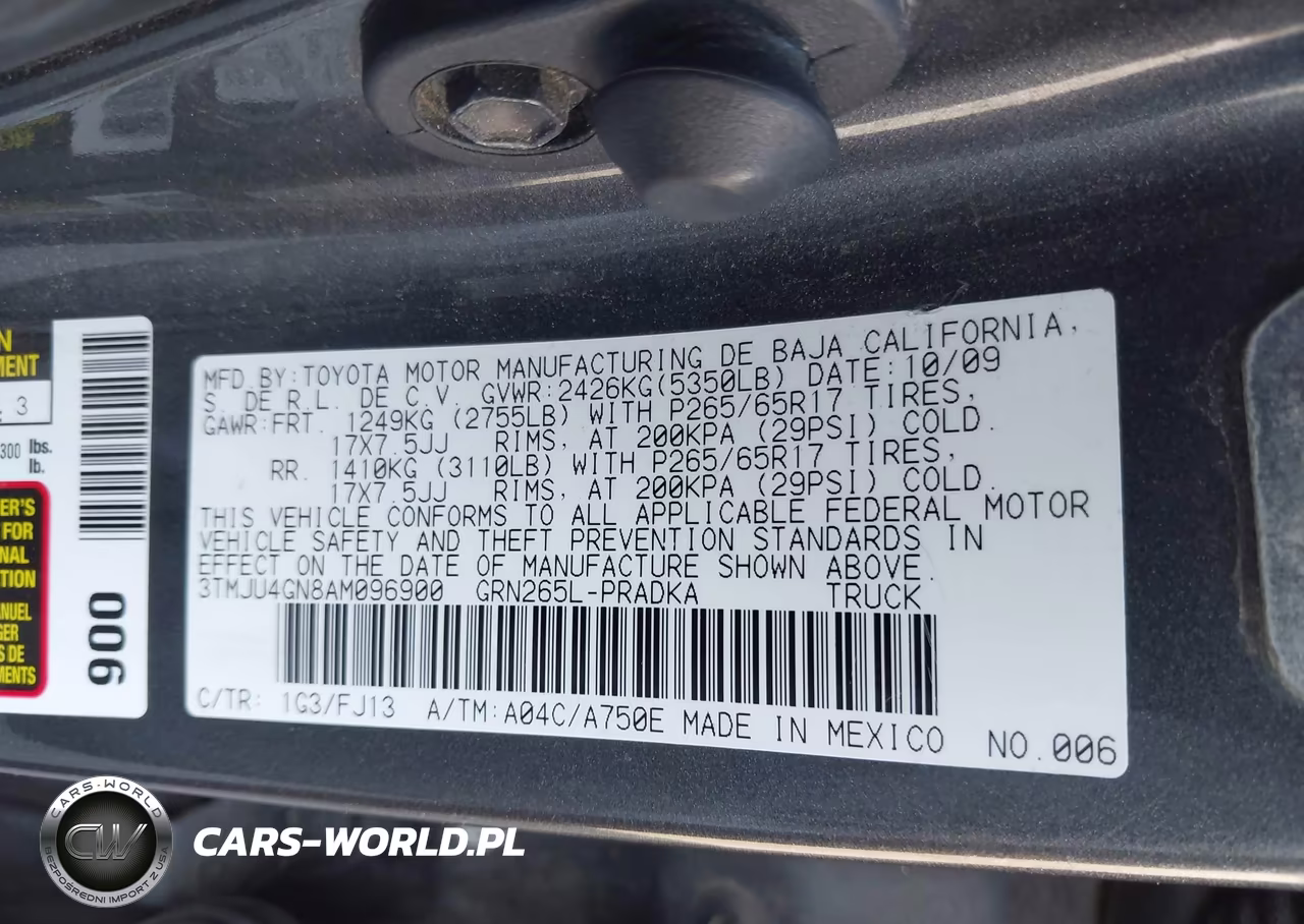 2010 Toyota Tacoma Prerunner V6 VIN:3TMJU4GN8AM096900 - 9