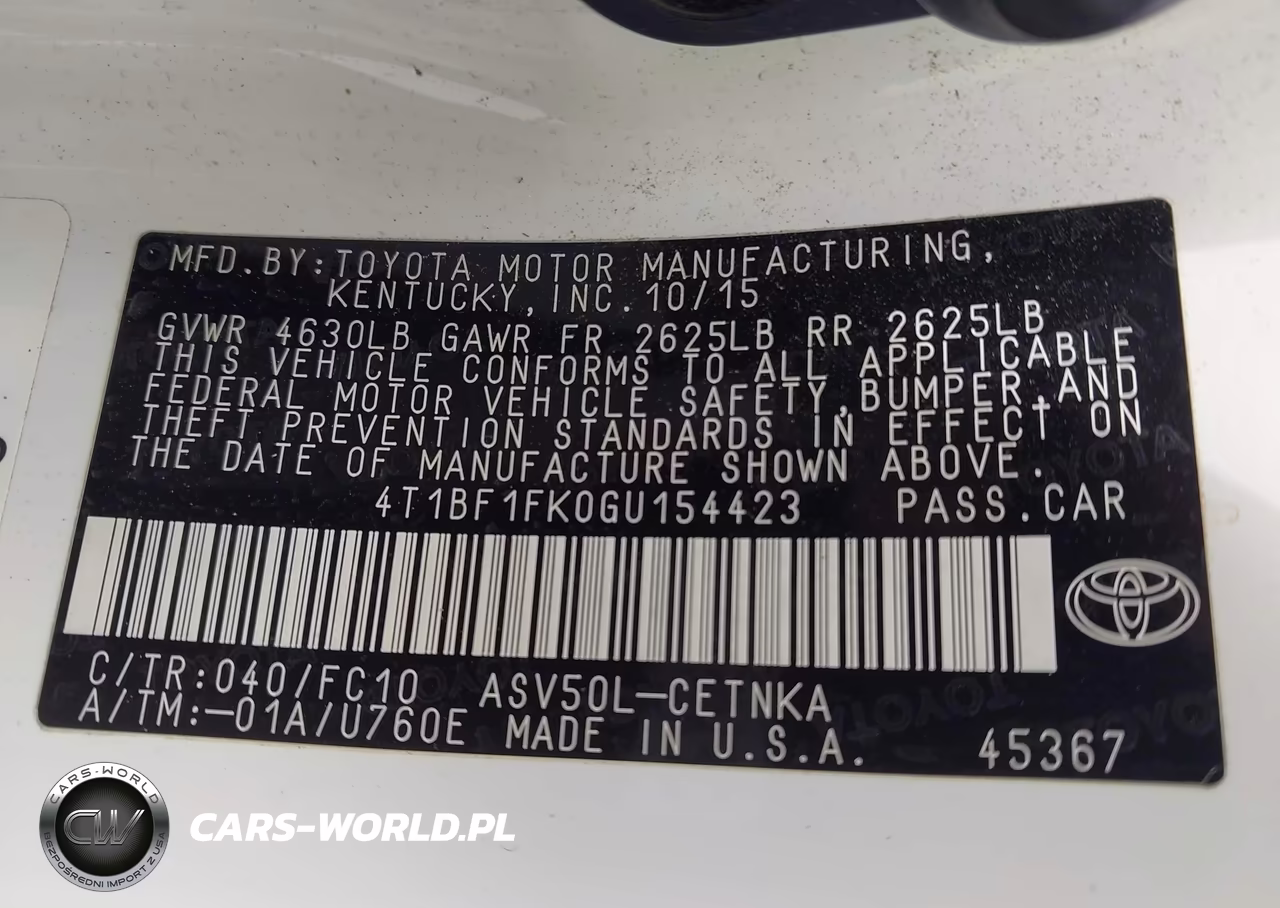 2016 Toyota Camry Le VIN:4T1BF1FK0GU154423 - 9