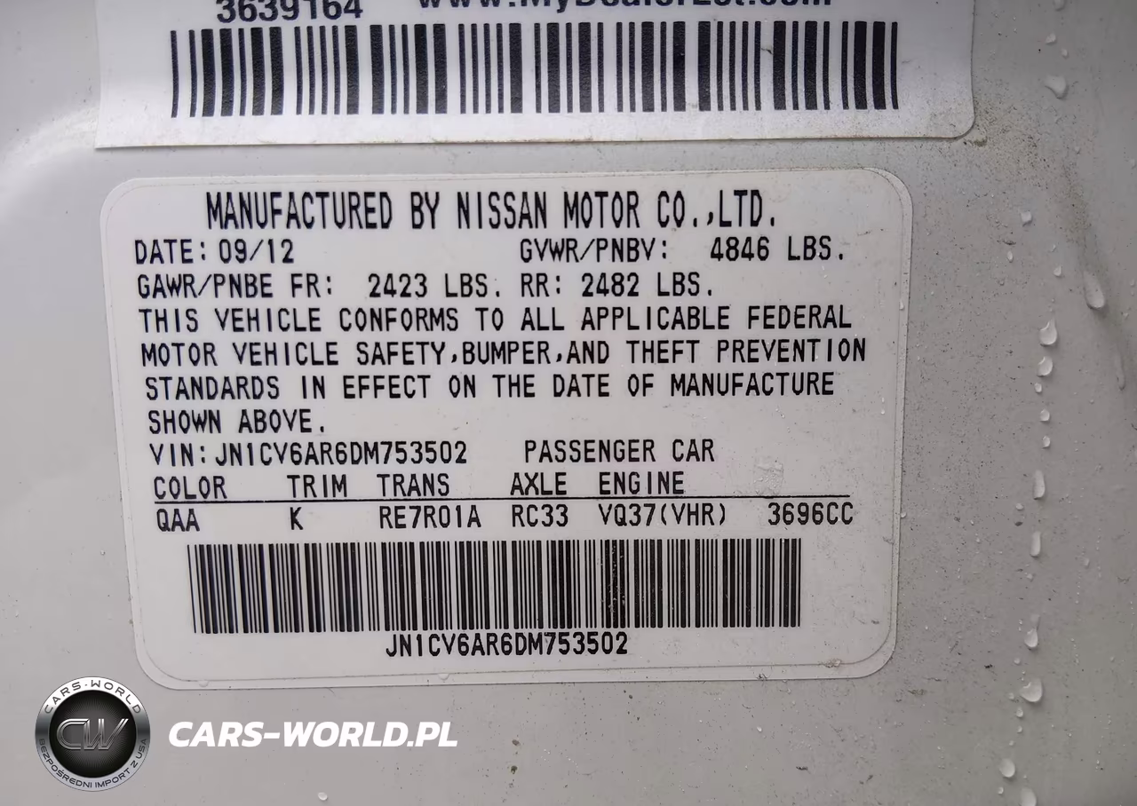 2013 Infiniti G37X VIN:JN1CV6AR6DM753502 - 9