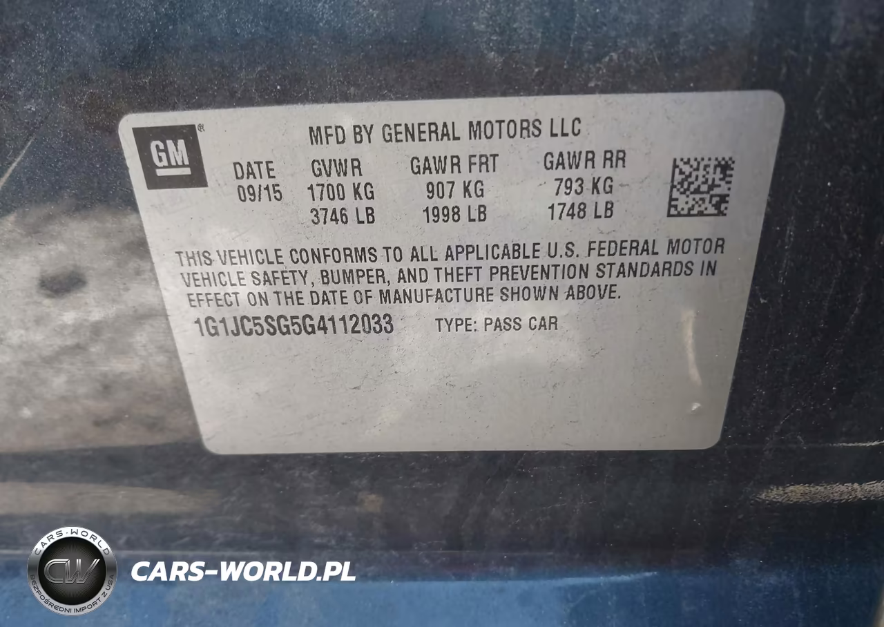 2016 Chevrolet Sonic Lt Auto VIN:1G1JC5SG5G4112033 - 9
