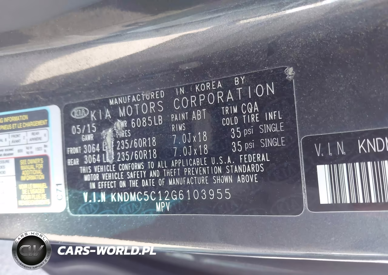 2016 Kia Sedona Sx VIN:KNDMC5C12G6103955 - 9