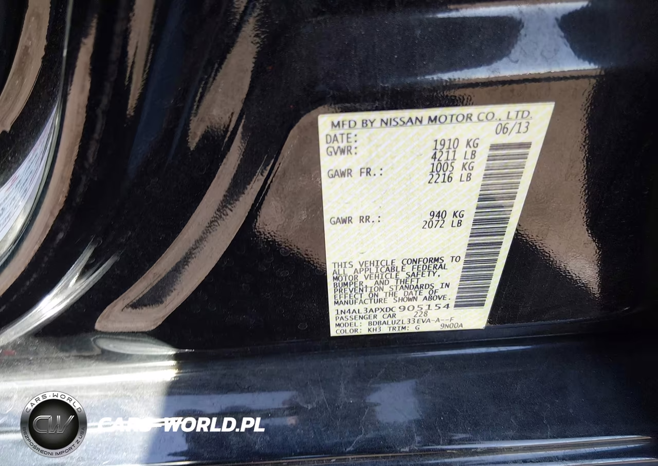 2013 Nissan Altima 2.5 Sv VIN:1N4AL3APXDC905154 - 9