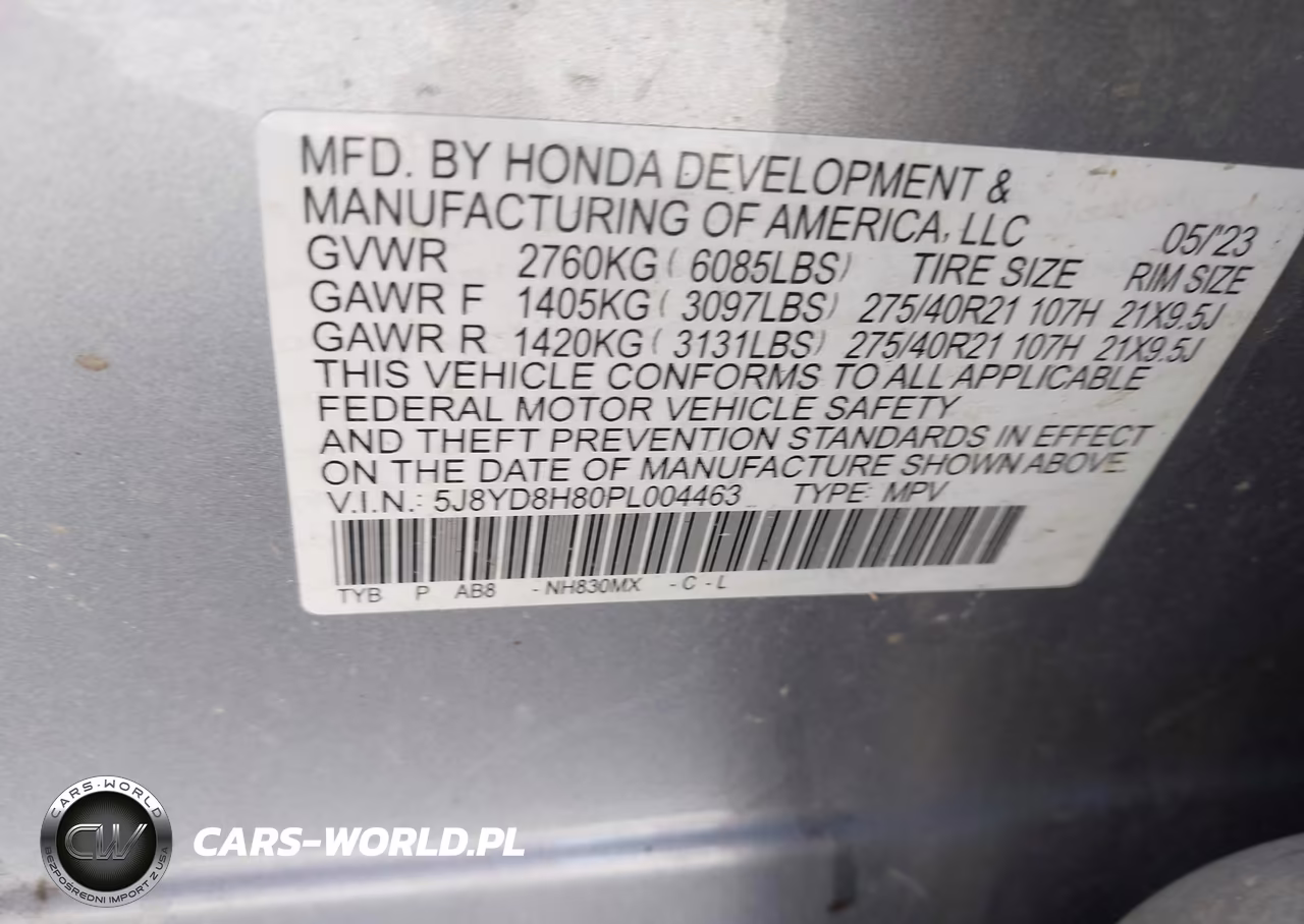 2023 Acura Mdx Type S W-Advance Package VIN:5J8YD8H80PL004463 - 9