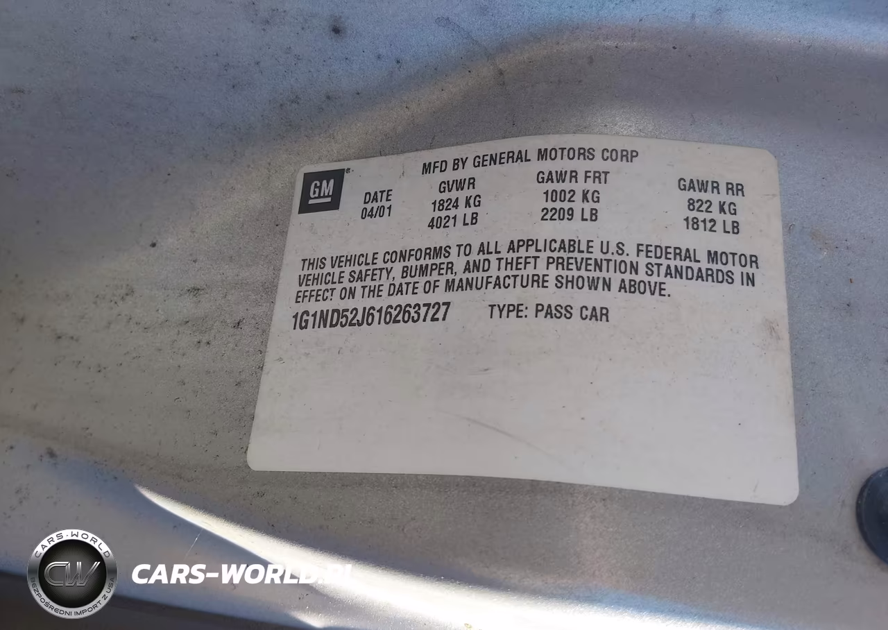 2001 Chevrolet Malibu VIN:1G1ND52J616263727 - 9