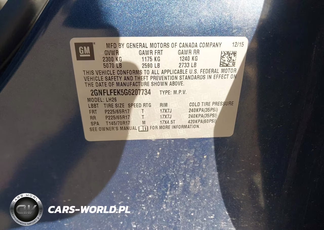 2016 Chevrolet Equinox Lt VIN:2GNFLFEK5G6207734 - 9