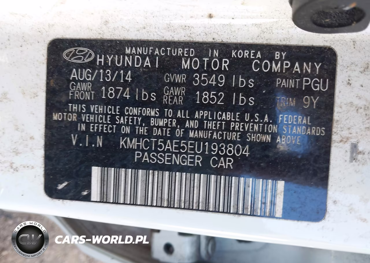 2014 Hyundai Accent Gs VIN:KMHCT5AE5EU193804 - 9
