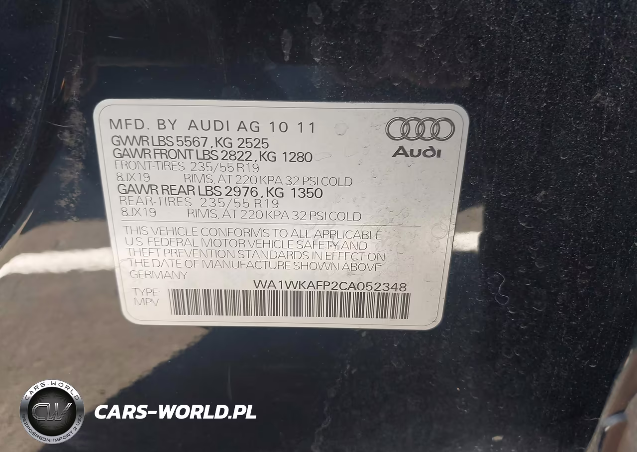 2012 Audi Q5 3.2 Premium VIN:WA1WKAFP2CA052348 - 13