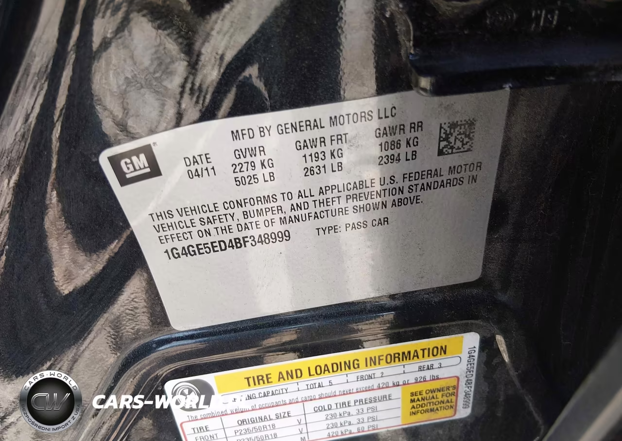 2011 Buick Lacrosse Cxs VIN:1G4GE5ED4BF348999 - 9