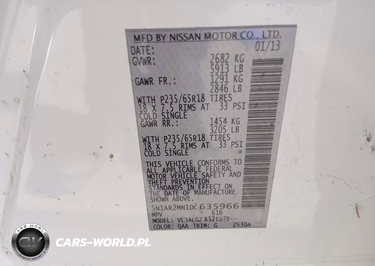 2013 Nissan Pathfinder Sl VIN:5N1AR2MN1DC635966 - 9