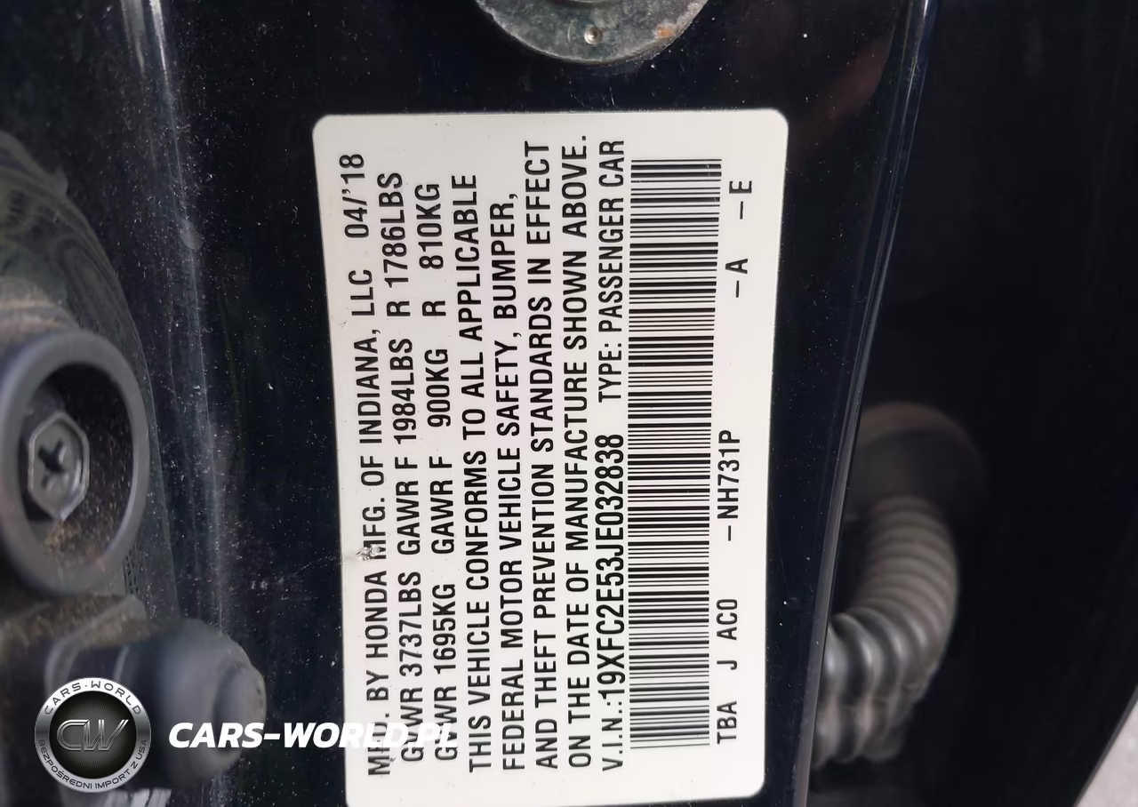 2018 Honda Civic Lx VIN:19XFC2E53JE032838 - 9
