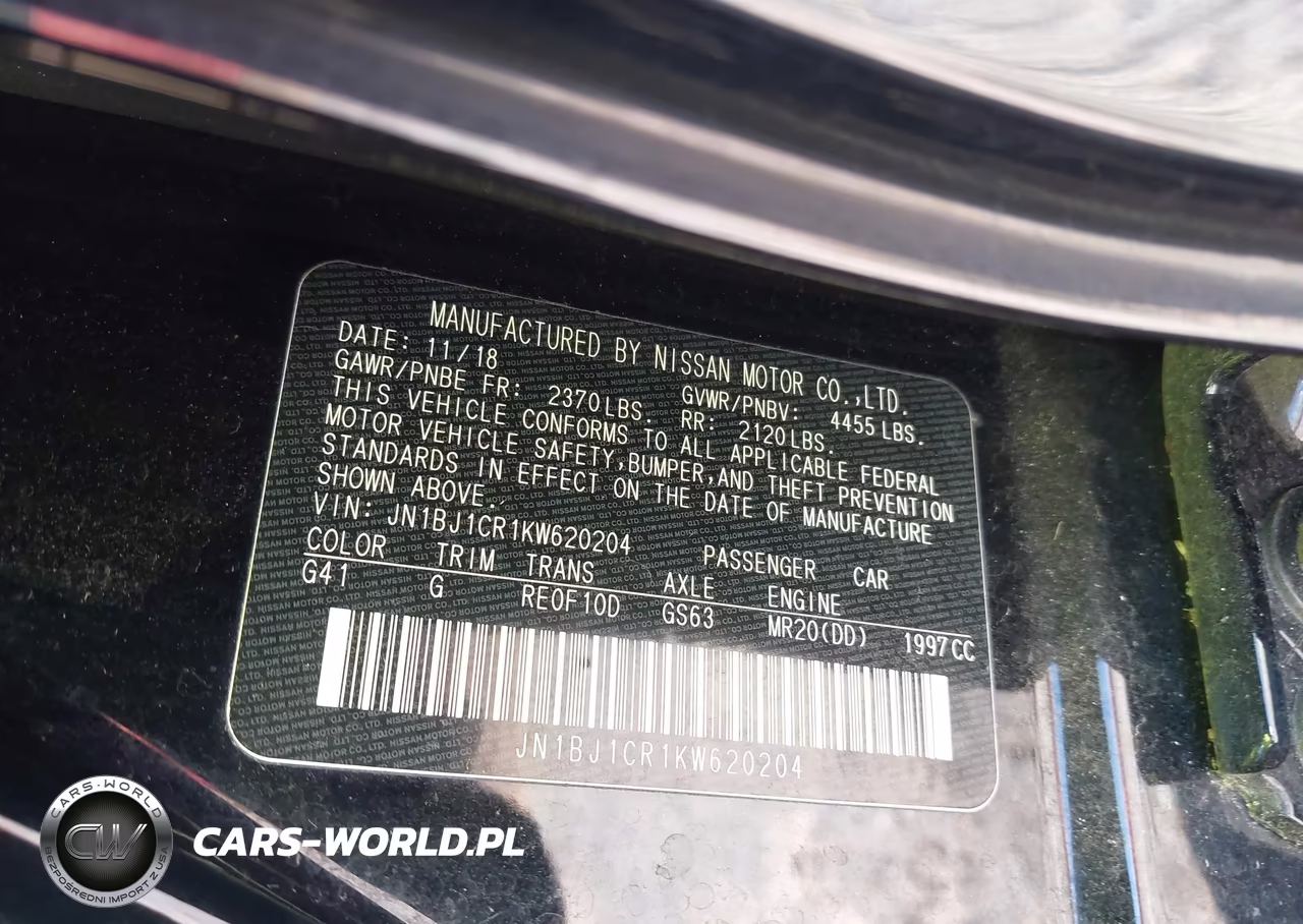 2019 Nissan Rogue Sport S VIN:JN1BJ1CR1KW620204 - 9