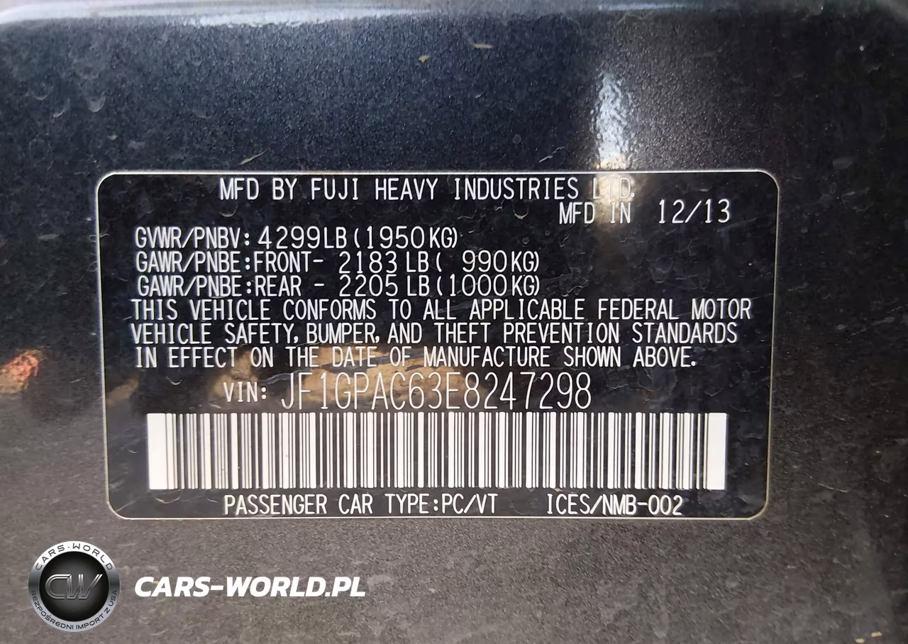 2014 Subaru Impreza 2.0I Premium VIN:JF1GPAC63E8247298 - 9