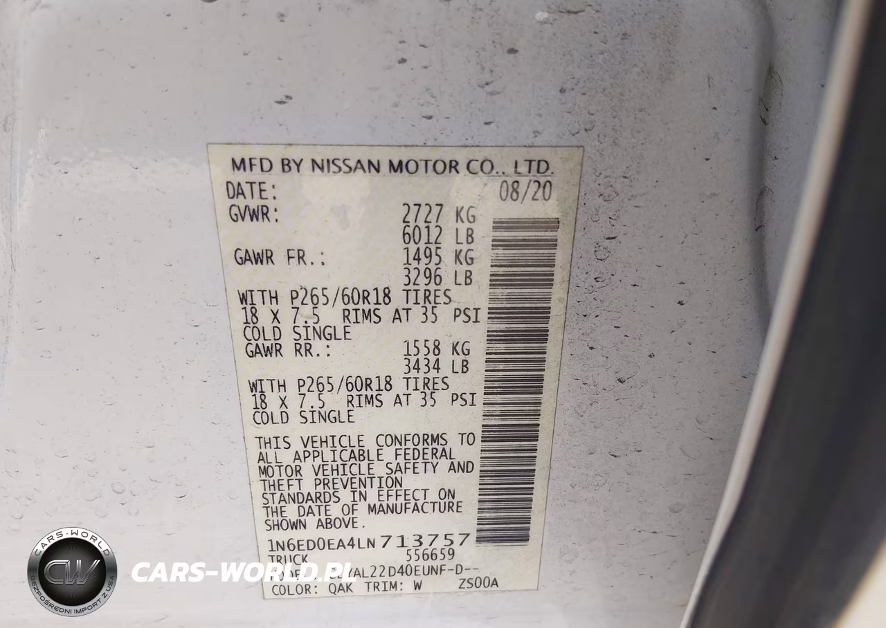 2020 Nissan Frontier Sv 4X2 VIN:1N6ED0EA4LN713757 - 9