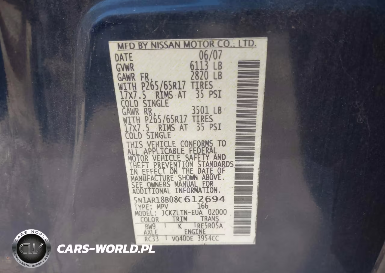 2008 Nissan Pathfinder S-Le-Se VIN:5N1AR18C08C612694 - 9