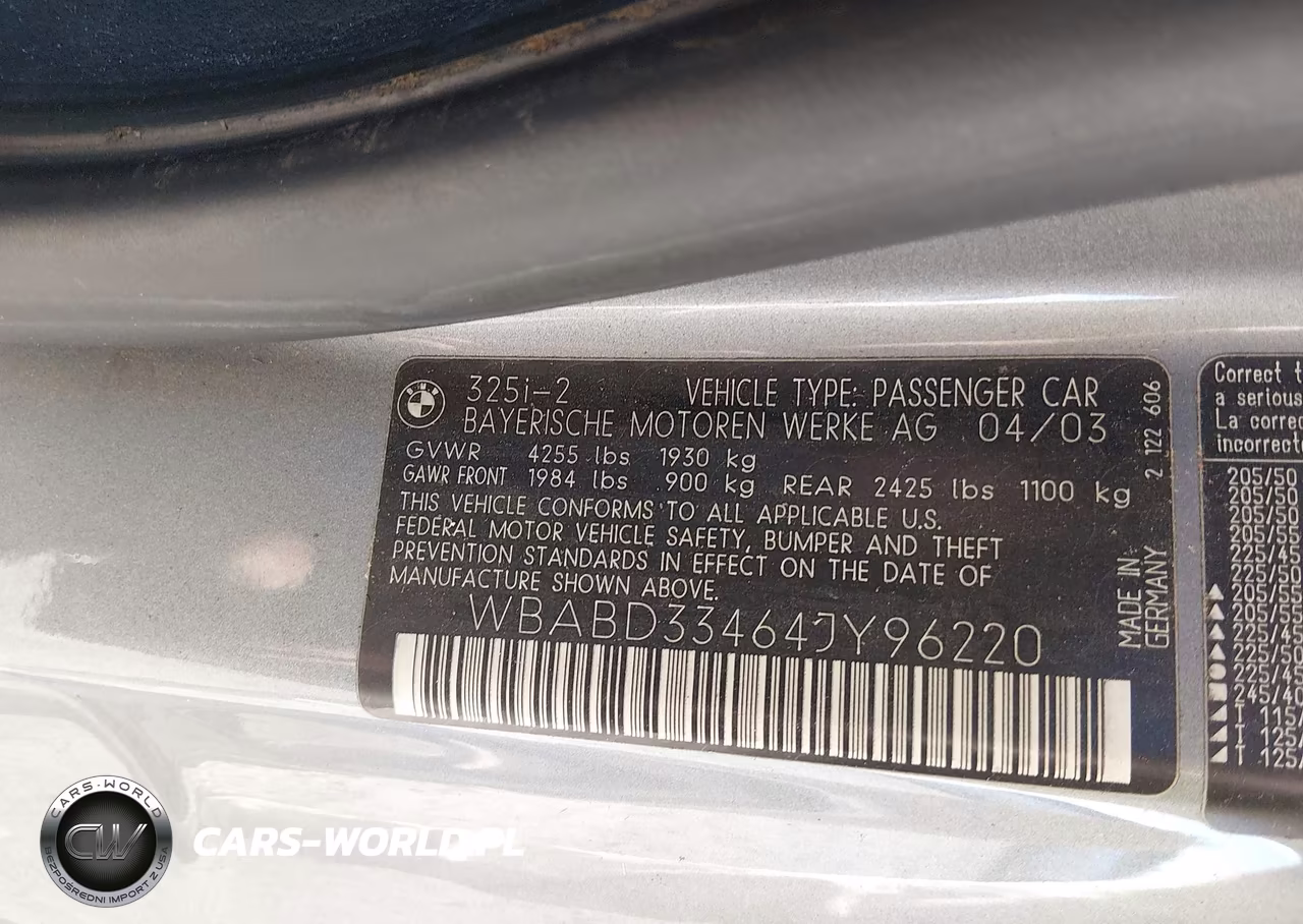 2004 BMW 325Ci VIN:WBABD33464JY96220 - 9