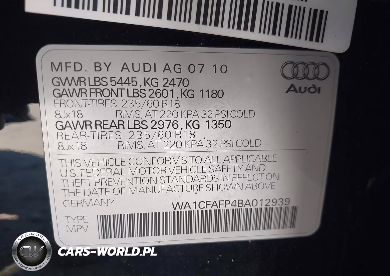 2011 Audi Q5 2.0T Premium VIN:WA1CFAFP4BA012939 - 9