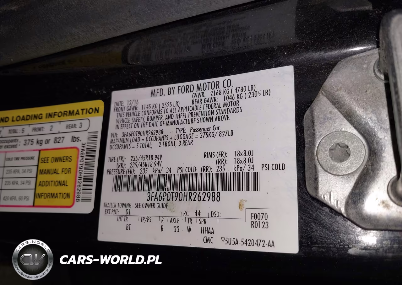 2017 Ford Fusion Se VIN:3FA6P0T90HR262988 - 9
