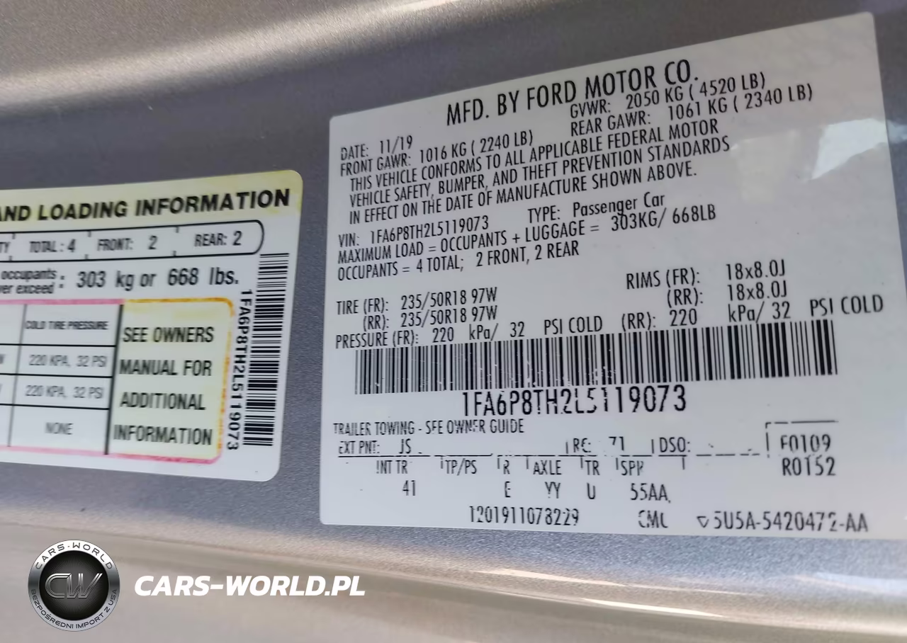 2020 Ford Mustang Ecoboost Premium Fastback VIN:1FA6P8TH2L5119073 - 9