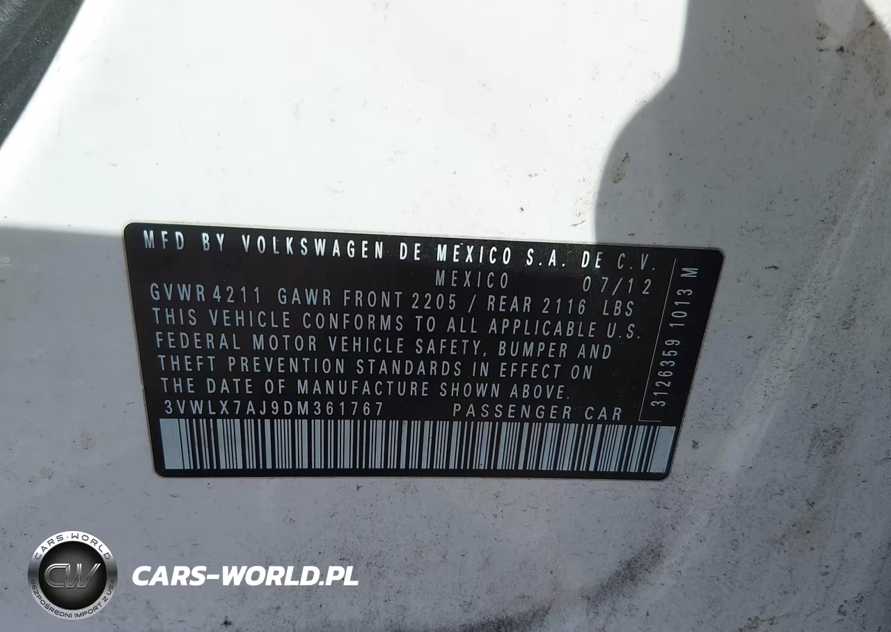 2013 Volkswagen Jetta 2.5L Sel VIN:3VWLX7AJ9DM361767 - 9
