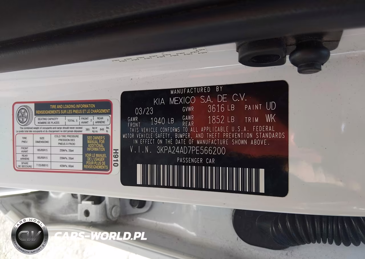2023 Kia Rio Lx VIN:3KPA24AD7PE566200 - 9
